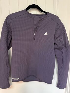 adidas Women's Long Sleeve Half-Zip Top in Dusty Lavender